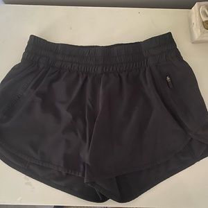 Lululemon running shorts, lined. Size 10. Black. Worn 1-2 times.